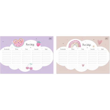 Plan Lekcji Interdruk A4 Glitter Chmurka